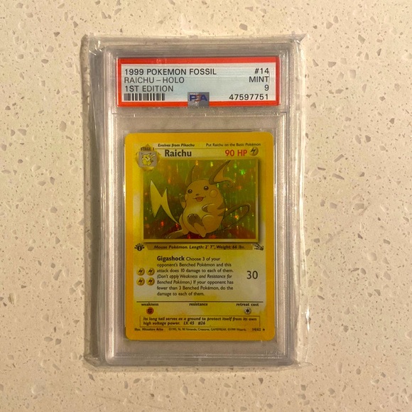 1999 raichu pokemon card 1999 Bicycle Pokémon Mini Playing Cards Blue Deck Raichu 3 of Diamonds –  CardFaire main image 1